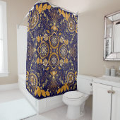 ペイズリーエレガンス：繊維デザインパターン シャワーカーテン (インサイチュ)
