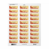 ペイズリーエレガントインディアン差出人住所ラベル ラベル (フルシート)