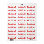 ペイズリーエレガントインディアン差出人住所ラベル ラベル (フルシート)