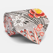 ペイズリーエレガントフローラルパターングレーとピンク ネクタイ (ロール)