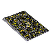 ペイズリーエレガントフローラヴィンテージパターンの背景 ノートブック (右側)