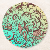 ペイズリーオーナメントI +あなたのバックガー。&アイディア ラウンドペーパーコースター (正面)