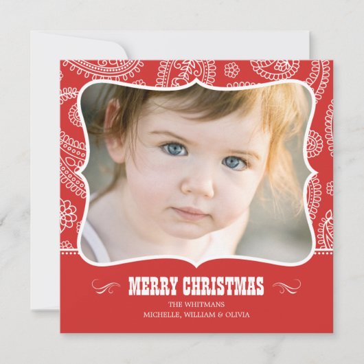 ペイズリーカウボーイクリスマスカード シーズンカード (正面)