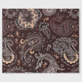 ペイズリーカラフルスタイルのシームレスなパターンビンタグ ラッピングペーパー (フラット)