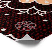 ペイズリーカラフルスタイルのシームレスパターン。ヴィンタグ ポスター (角)