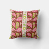 ペイズリーカラフルフラワーフェアリークッションピンク クッション (裏面)