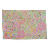 ペイズリーカラフルフローラ植物花 枕カバー (裏面-右)