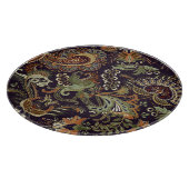 ペイズリーカラフル織物：民族ヴィンテージデザイン カッティングボード (角)