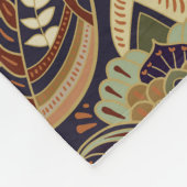 ペイズリーカラフル織物:民族ヴィンテージデザイン フリースブランケット (角)