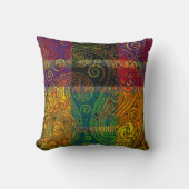 ペイズリーカラーブロック クッション (正面)