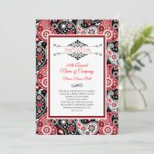 ペイズリーカントリーエレガントウェスタンスタイルパーティー 招待状 (スタンド正面)