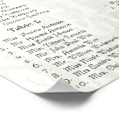 ペイズリークジャックカラー披露宴シーティングチャート ポスター (角)