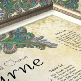 ペイズリークジャックカラー披露宴シーティングチャート ポスター