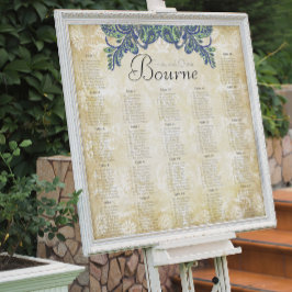 ペイズリークジャックカラー披露宴シーティングチャート ポスター