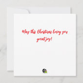 ペイズリークリスマスリースJOYクリスマスカード (裏面)