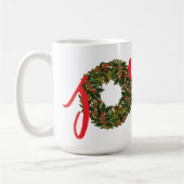ペイズリークリスマスリースJOYクリスマス コーヒーマグカップ (左)