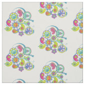 ペイズリーサイケデリックピースブーケ ファブリック (見本)