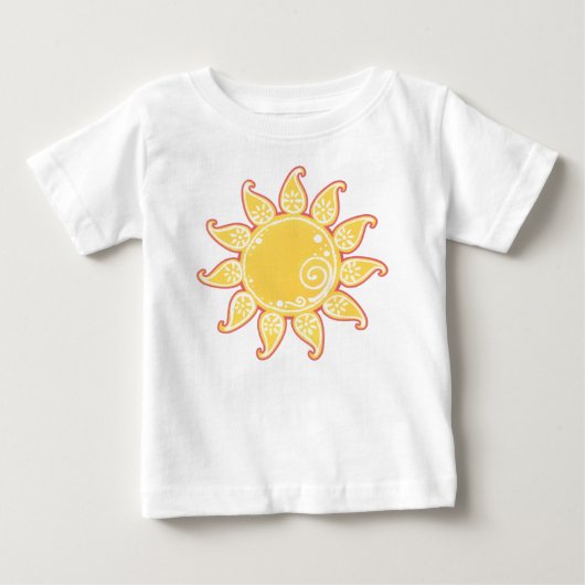 ペイズリーサンベビーシャツ ベビーTシャツ (正面)