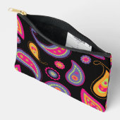 ペイズリーシカラフルームレスパターン アクセサリーポーチ (見開き)