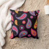 ペイズリーシカラフルームレスパターン クッション (ブランケット)