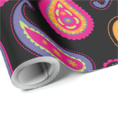ペイズリーシカラフルームレスパターン ラッピングペーパー (ロールコーナー)