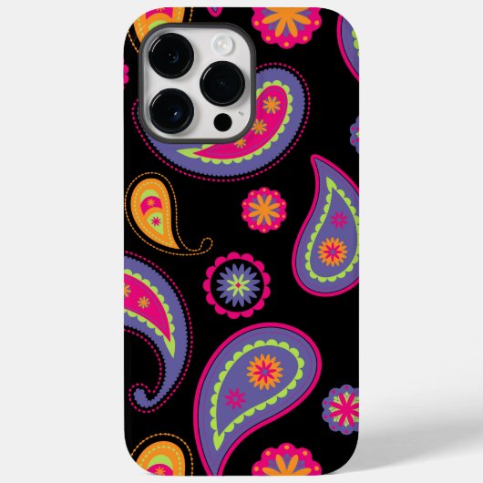 ペイズリーシカラフルームレスパターン Case-Mate iPhoneケース (裏面)