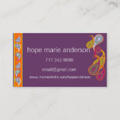 ペイズリーシニア写真シニアプロファイルカード コーリングカード (裏面)