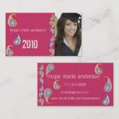 ペイズリーシニア写真シニアプロファイルカード 名刺 (正面/裏面)