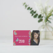 ペイズリーシニア写真シニアプロファイルカード 名刺 (スタンド正面)