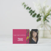 ペイズリーシニア写真シニアプロファイルカード 名刺 (スタンド正面)