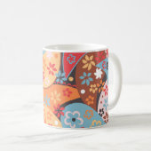 ペイズリーシームレスパターン、カラフルヴィンテージハンドdr コーヒーマグカップ (正面右)