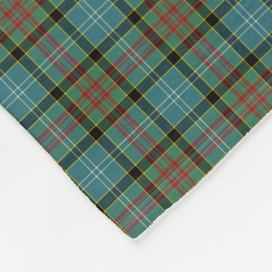 ペイズリースコットランドディストリクトタータンチェックフリースブランケット フリースブランケット (角)