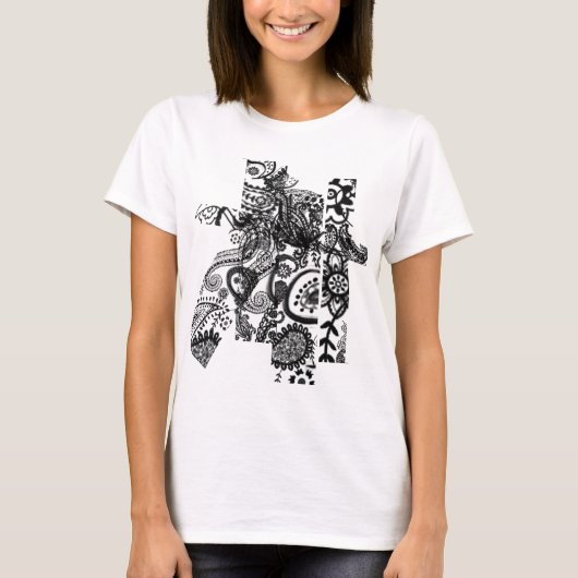 ペイズリーストライプ Tシャツ (正面)