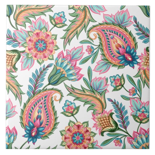 ペイズリーセラミックタイル タイル (正面)