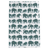 ペイズリーゾウの行オンホワイトカスタム抱き枕 ミディアムペーパーバッグ (正面)