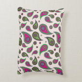 ペイズリーデザインパターン アクセントクッション (裏面(縦))