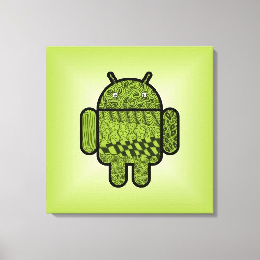 ペイズリードゥードルキャラクター for Android™ キャンバスプリント (正面)