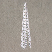 ペイズリードットフラワーグリーンピンクパープルパターン ネクタイ