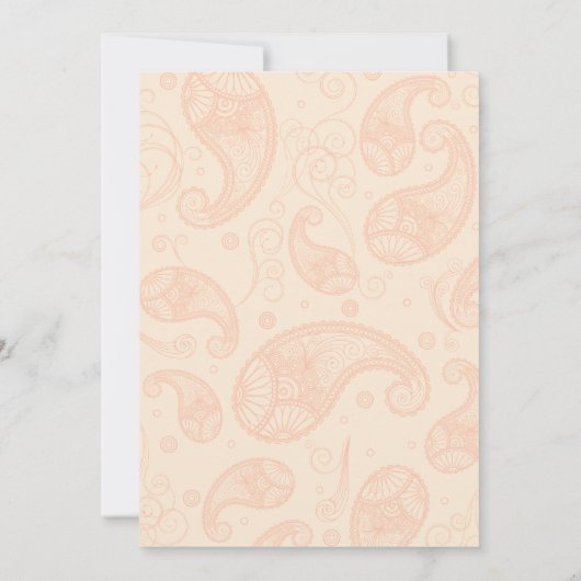 ペイズリードリームズ結婚式招待状 招待状 (裏面)