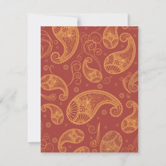 ペイズリードリームズ ウェディング 返信 招待状 (裏面)