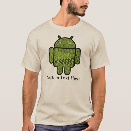 ペイズリードールキャラクター(アンドロイド™) Tシャツ (正面)