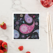 ペイズリーバックグラウンド紙ナプキンス スタンダードカクテルナプキン (インサイチュ)