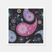 ペイズリーバックグラウンド紙ナプキンス スタンダードカクテルナプキン (正面)