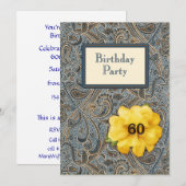 ペイズリーバラ誕生日60 招待状 (正面/裏面)