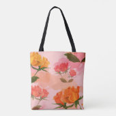 ペイズリーバンダナプリント、シルクスカーフデザイン。 トートバッグ (裏面)