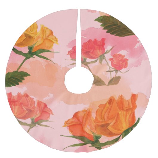 ペイズリーバンダナプリント、シルクスカーフデザイン。 ブラッシュドポリエステルツリースカート (正面)