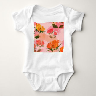 ペイズリーバンダナプリント、シルクスカーフデザイン。 ベビーボディスーツ