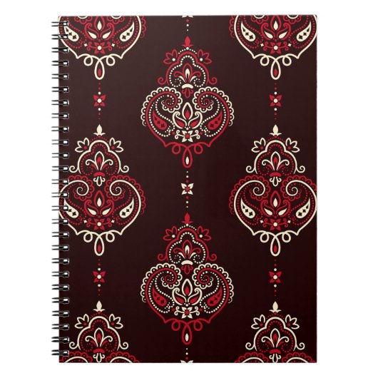 ペイズリーバンダナ:ボホヴィンテージプリント。 ノートブック (正面)