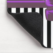 ペイズリーパターストライプン、、線、白黒 マウスパッド (コーナー)