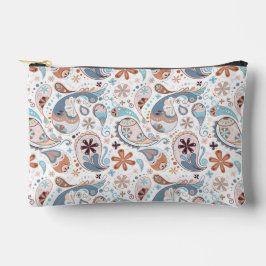 ペイズリーパターンの背景 アクセサリーポーチ